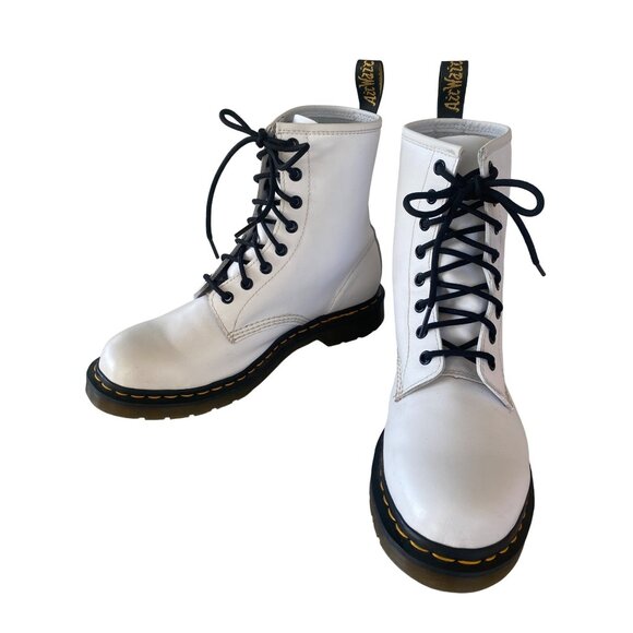 Dr. Martens Shoes - New Dr. Martens W's 10 EU 42 Smooth Leather Lace Up Boots White No box MSRP$170